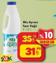 MİS AYRAN TAM YAĞLI 1,5 L